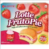 Lotte Fruto Pie Strawberry Biscuits