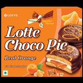 Lotte Choco Pie Real Orange 2 pcs